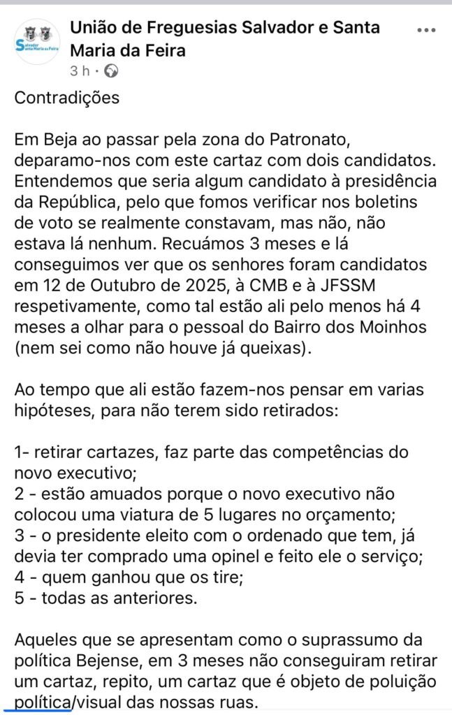 NOTA DE IMPRENSA 

O Secretariado da Concelhia de Beja do Partido Socialista con...