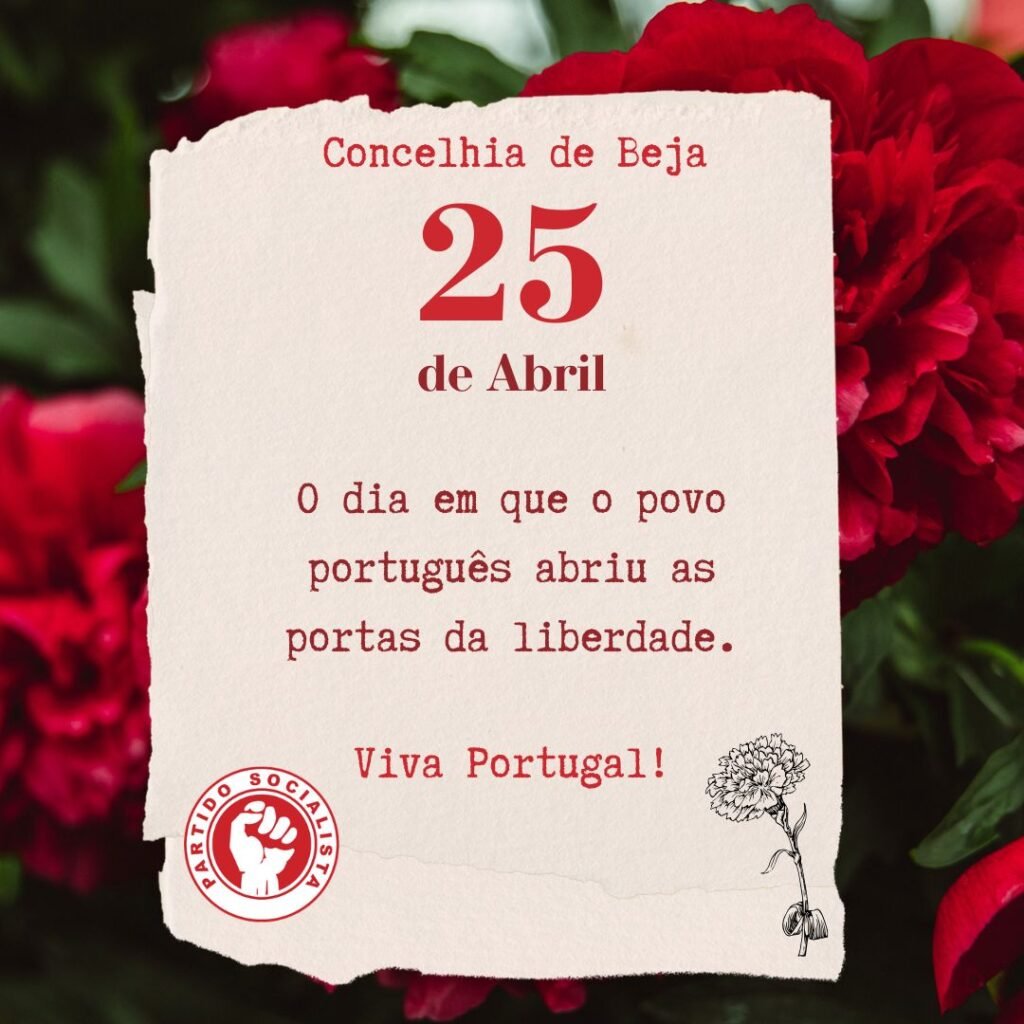 25 𝒅𝒆 𝑨𝒃𝒓𝒊𝒍

A Concelhia de Beja celebra Abril, honrando a liberdade conquistada...